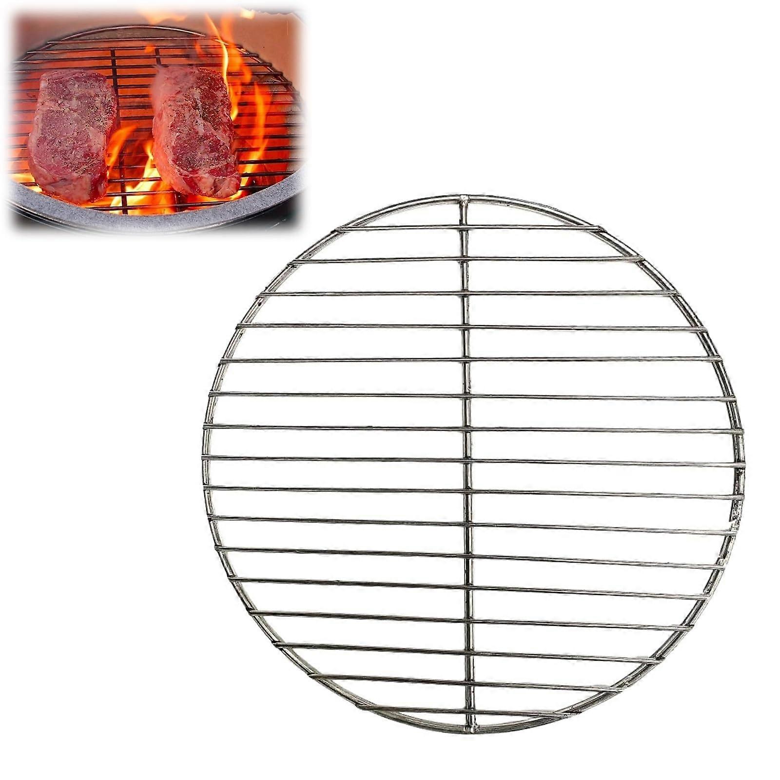 Barbecue Net Round Stainless Steel Replacement Net 35 Cm For Yakiniku Robatayaki High Temperature Dishwasher Safe