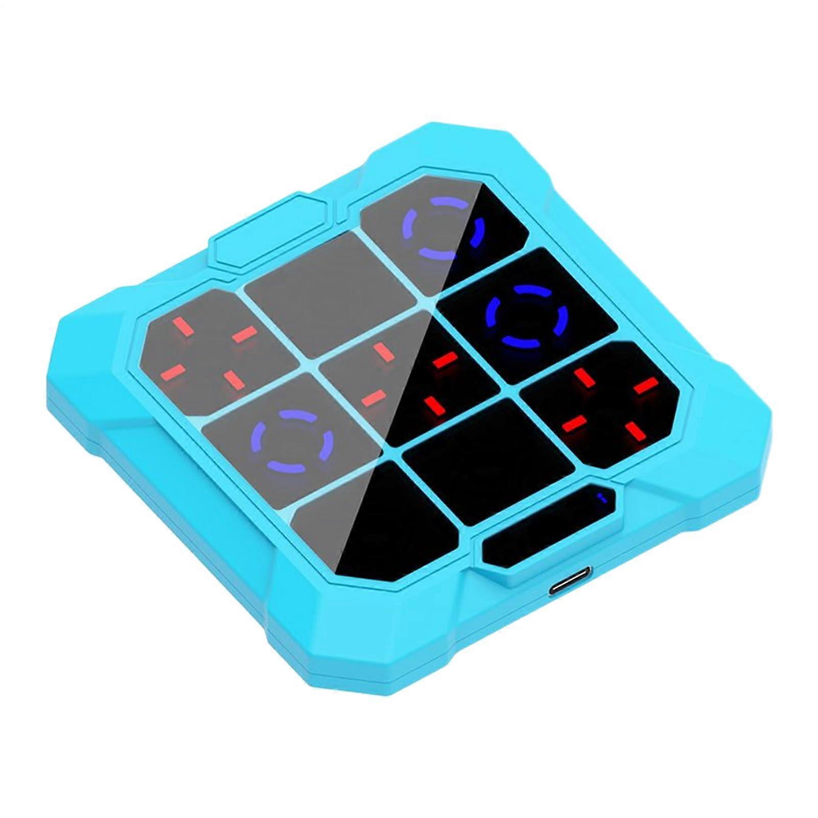 Electronic Puzzles for Kids and Adults, Handheld Travel Game Console, Interactive Brain Teaser Toy, Lake-Blue Compact Size
