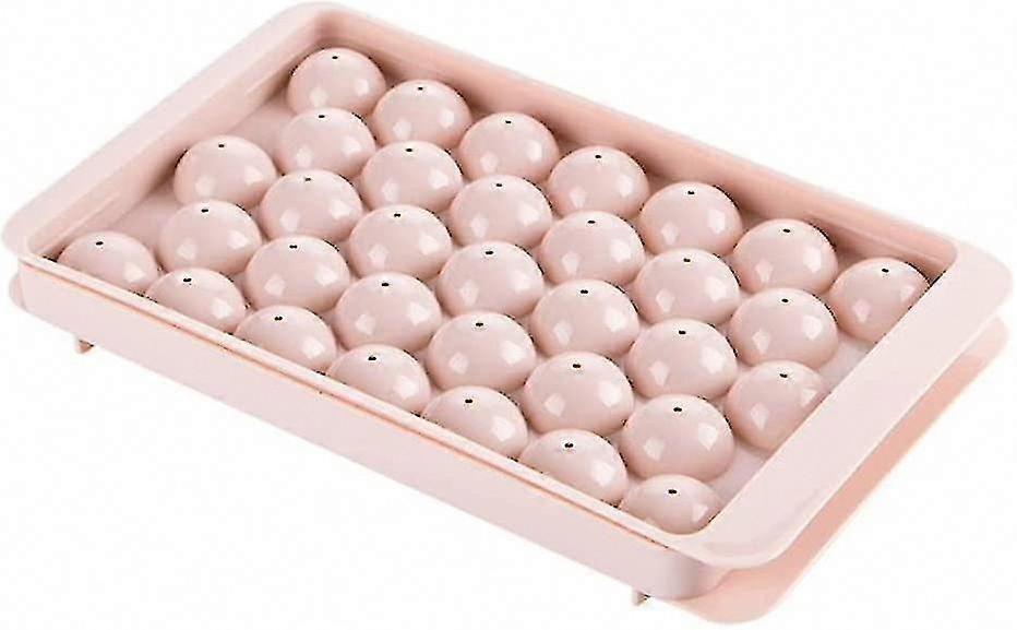Ice Cube Trays for Freezer with Lid DIY Ice Ball Maker Mold for Drinks Pink 1pc