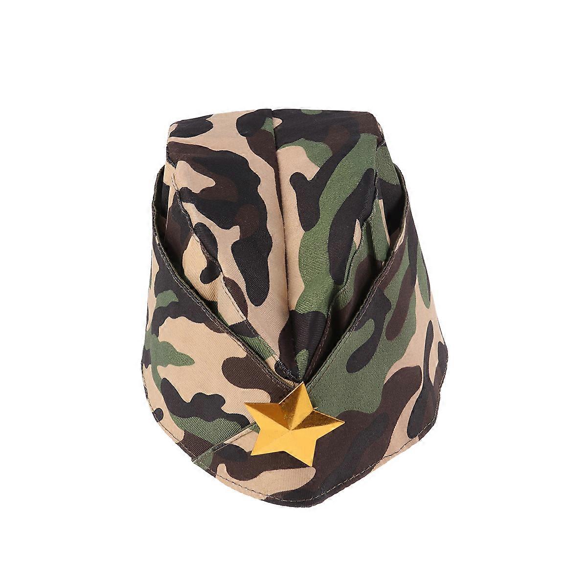 Captains Hat Russian Tricorne Camouflage Hat Dance Party 24x16cm 1Set