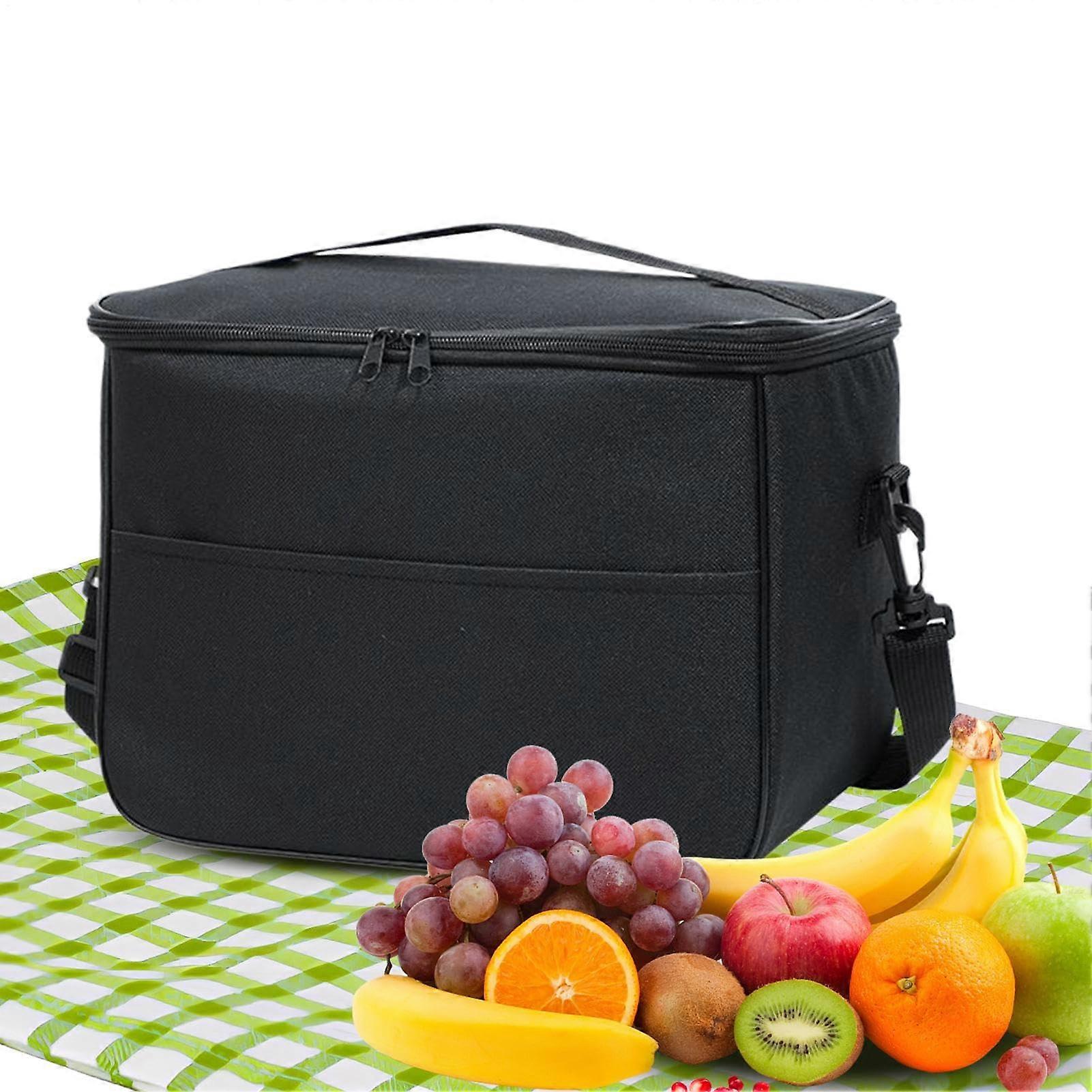 Brottasche Insulated Bread Bag With Adjustable Shoulder Strap Model Tg28-Quadrat-Hand-Tool-Eisbag Waterproof Black