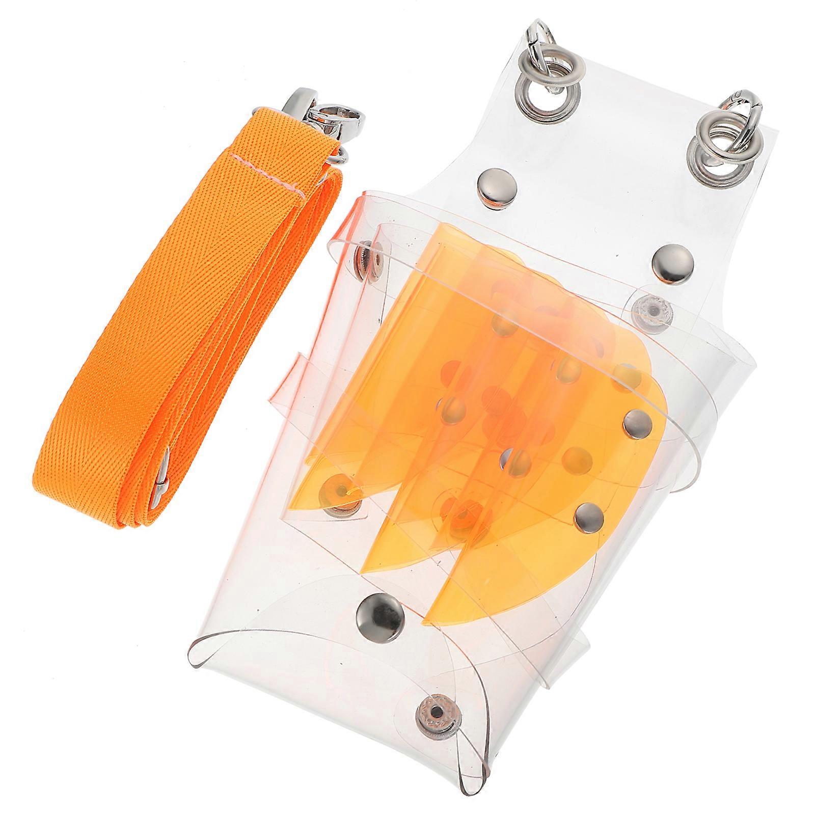 Orange PVC Scissor Case with Big Capacity for Storage Keeps Tools in Place and Prevents Accidents 7.5 x 4.5 inches