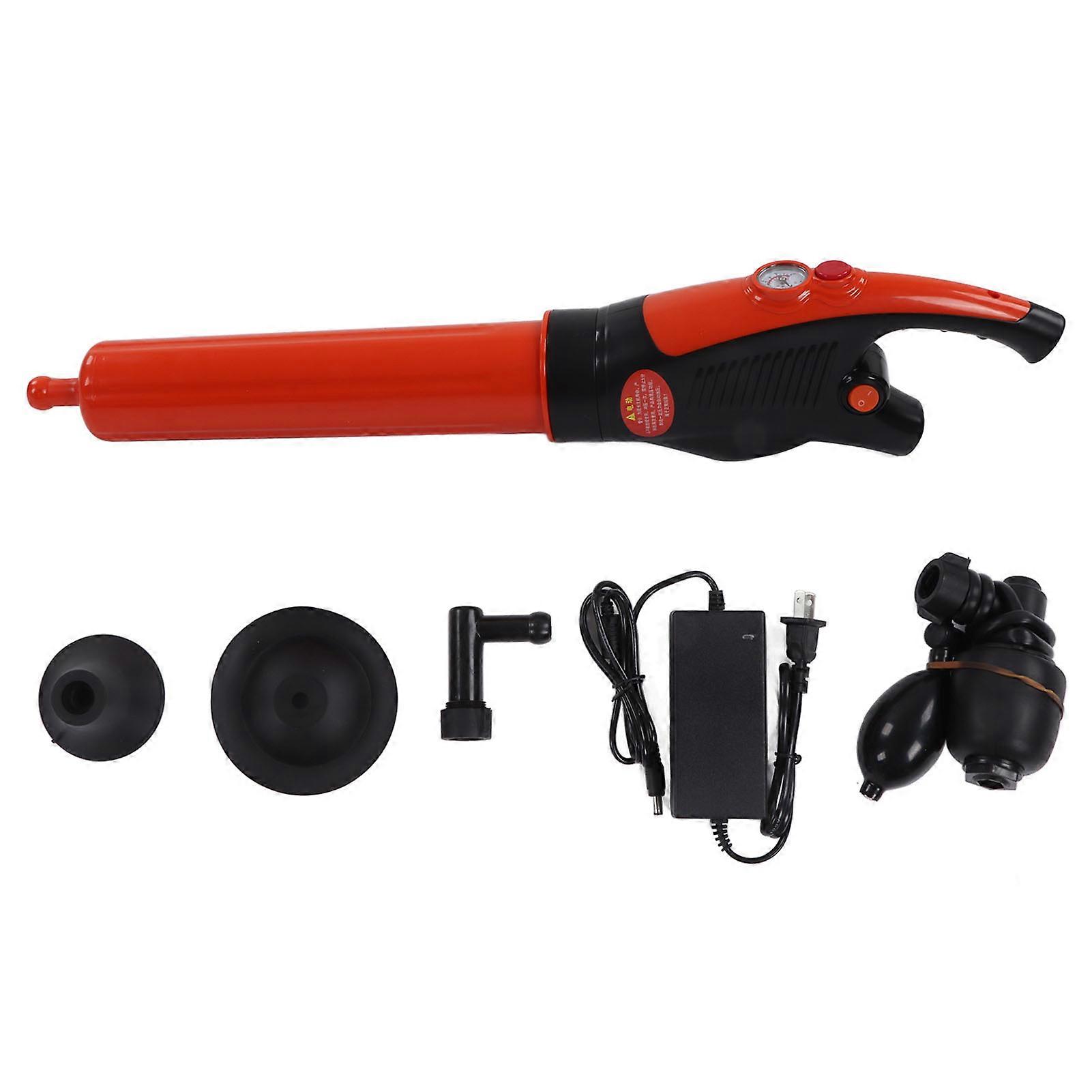 Electric Drain Pipe Blaster High Pressure Automatic Power Toilet Plunger Fast Efficient Pipe Cleaner 100‑240V