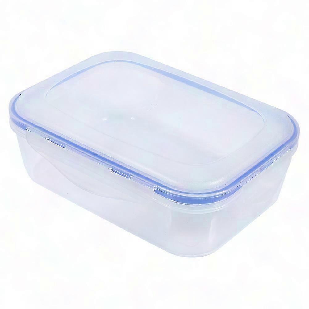 حافظة طعام بلاستيكية محكمة الغلق مع قفل كبس للمطبخ والثلاجة (حجرة واحدة ، 17 × 12 × 6 سم ، أزرق)