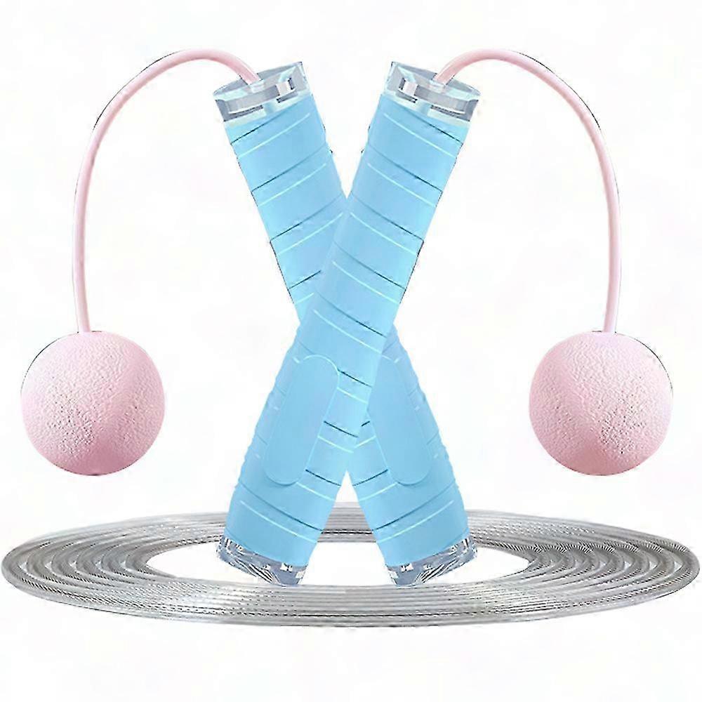 Smooth Rotation Jump Rope with Adjustable Length, Silicone Grip Handles and Ball Bearing System