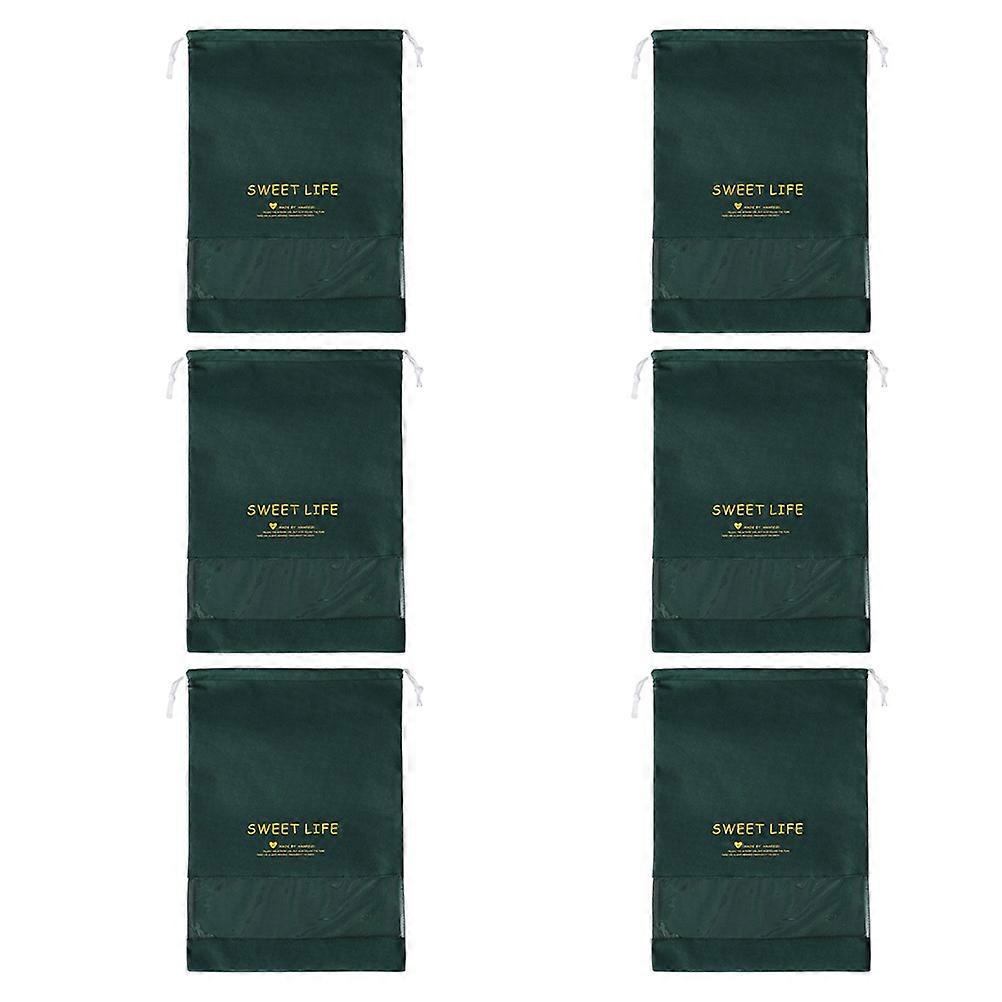6pcs Multipurpose Drawstring Shoe Bags for Travel Storage – Durable, Dustproof & Portable Organizer Pouches for Sneakers, Dress Shoes & Sandals