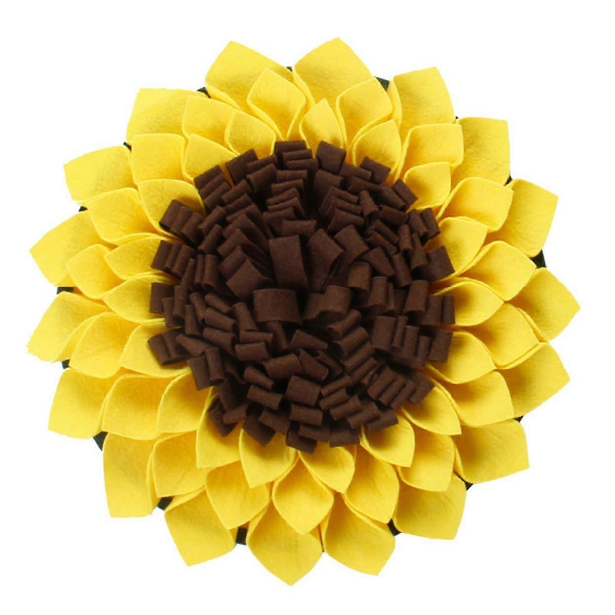 Slow feeding mat for dogs, creative sunflower sniffing pad made of felt for puppies, promotes natural foraging behavior and prevents overfeeding.