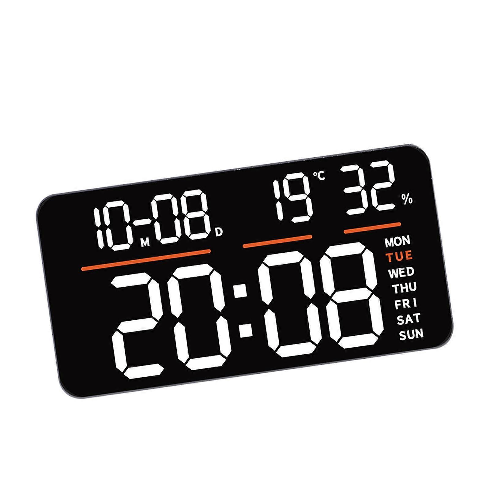 Digital Alarm Clock Desk Clock Temperature and Humidity Timer Double Alarms