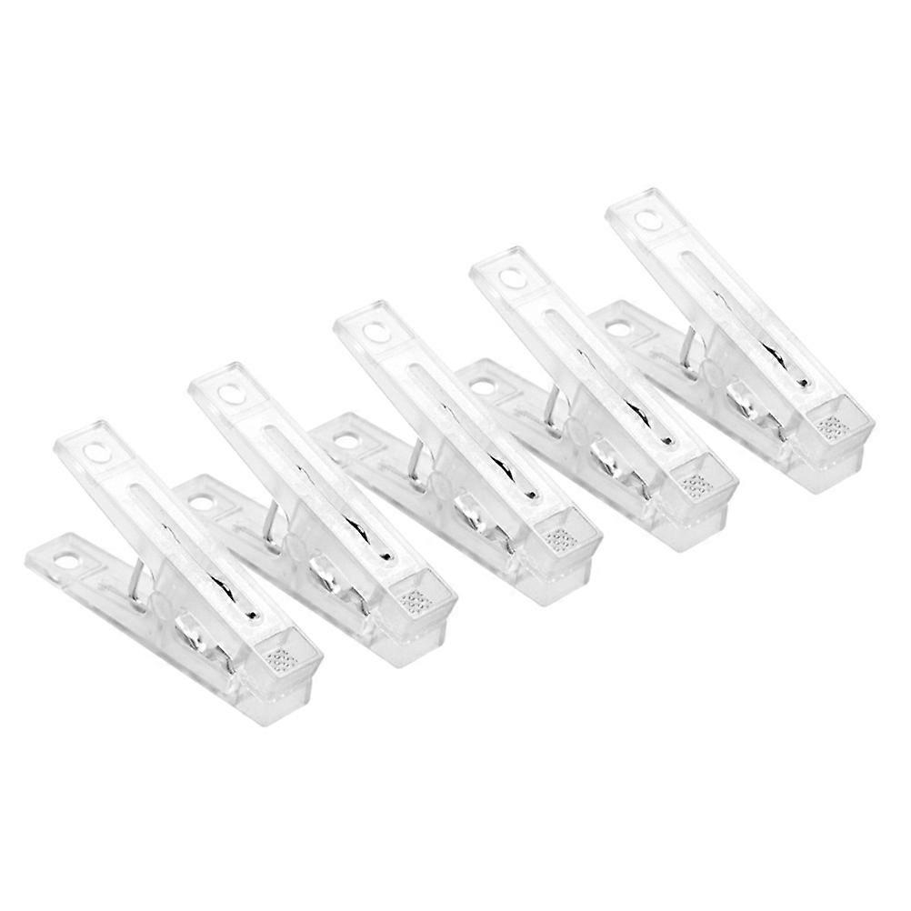 10pcs Transparent Plastic Clothing Clips for Family Use and Rust Resistant, Ideal for Towels and Laundry