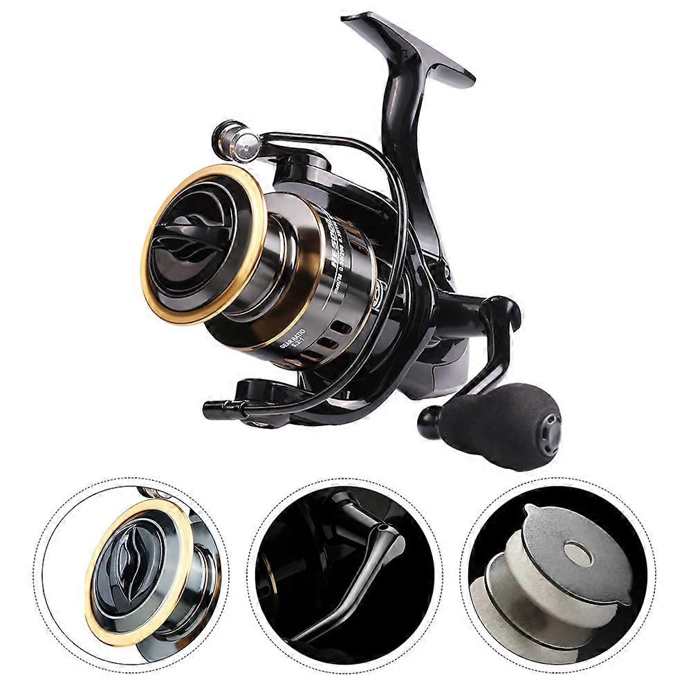 Baitcasting Reel He-4000 Professional Design for Ocean Boat Fishing Round Shape Smooth Operation 1Set