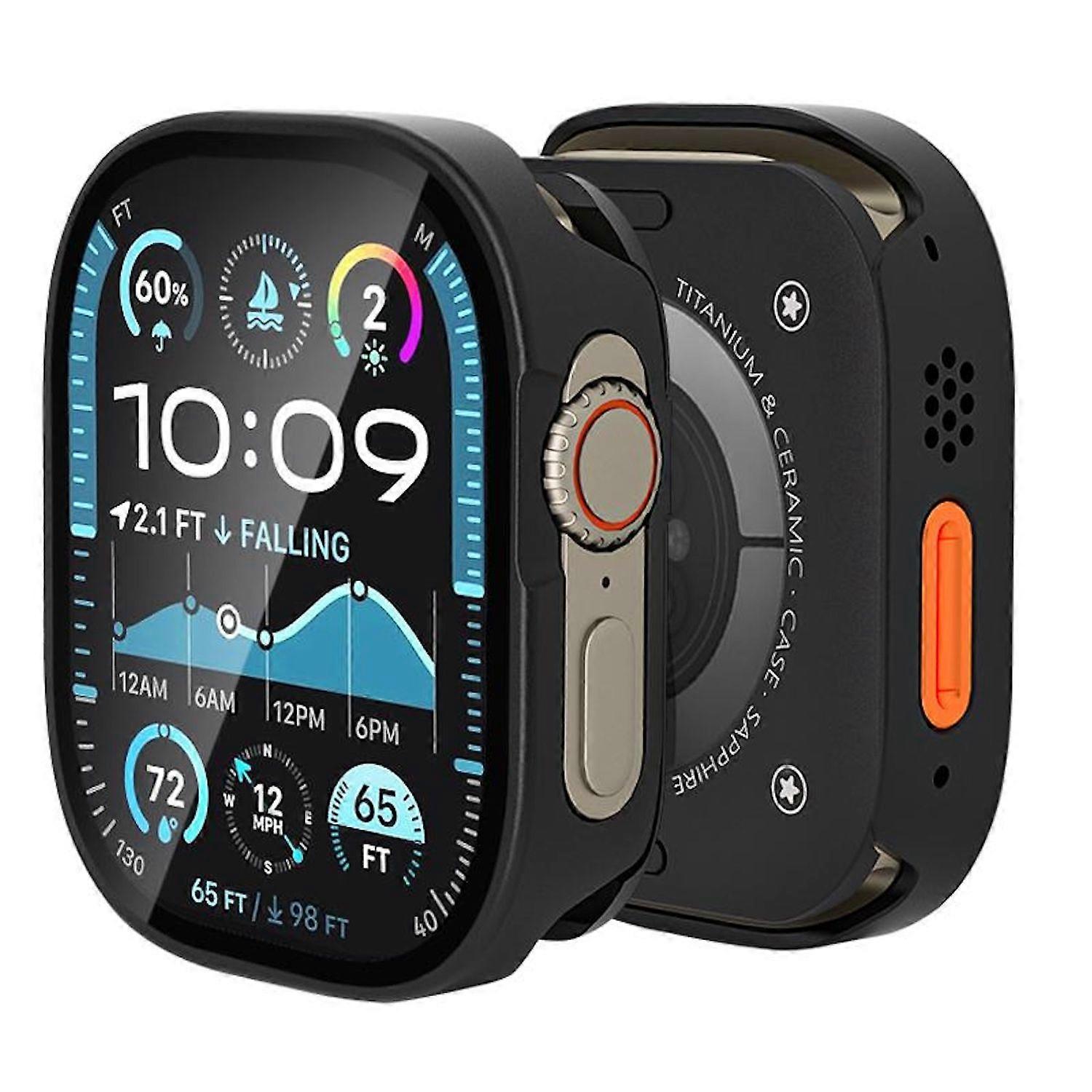 适用于 Apple Watch Ultra 2 / 1 49 毫米铝制表壳 + 钢化玻璃黑色