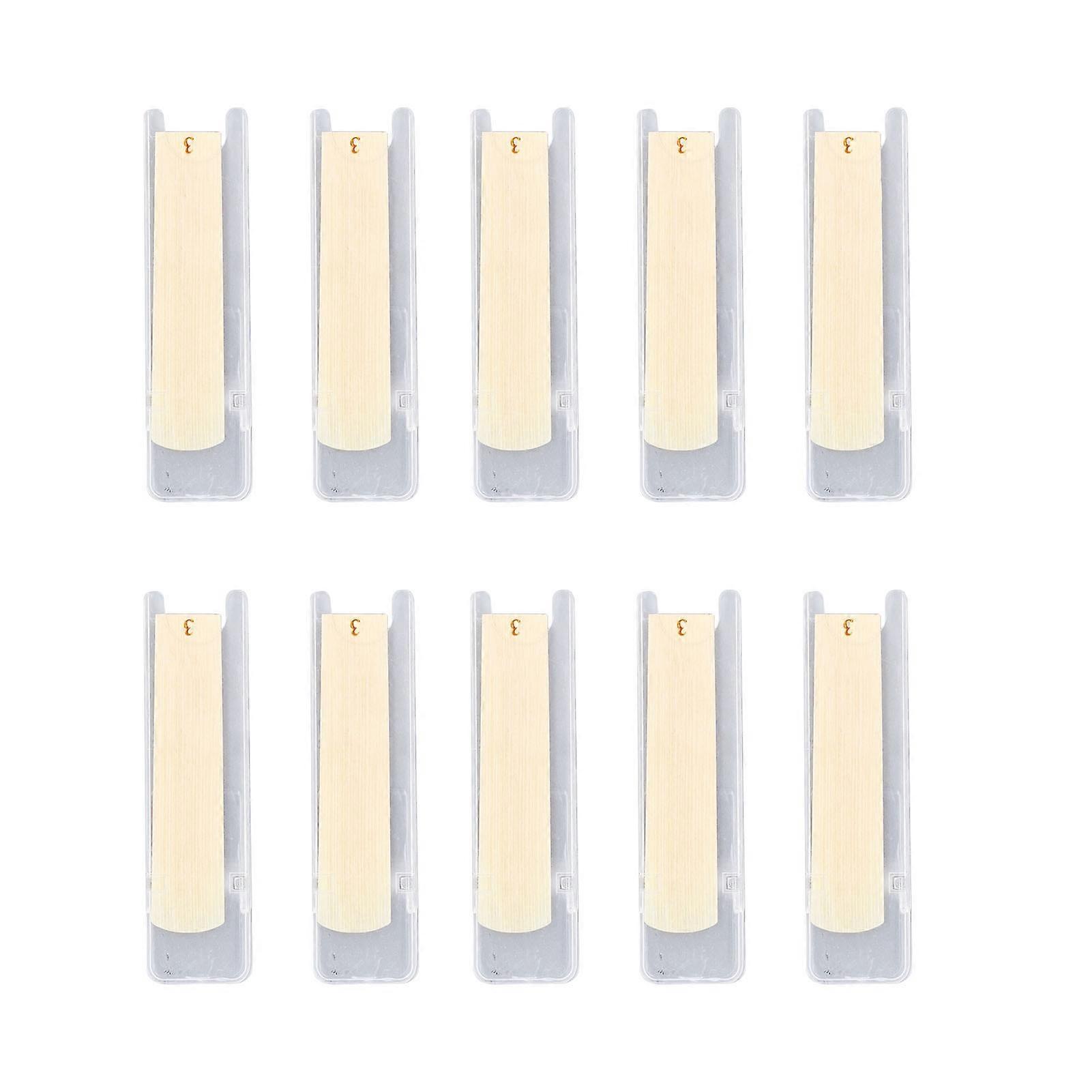 10PCS Tenor Soprano Saxophone Reeds Stable Sound Excellent Response Traditional Sax Reeds Strength 3.0