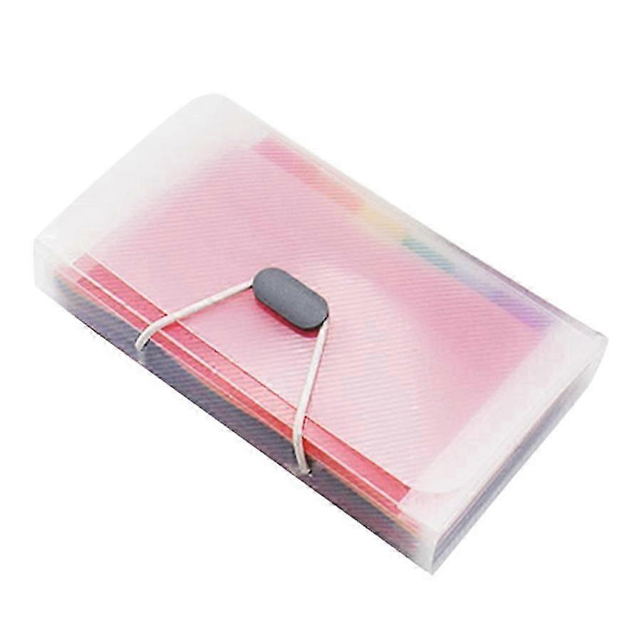 New Office A6 Expanding File Folder Wallet Organ Bag 13 Layer Rainbow Rope Type Filing Products