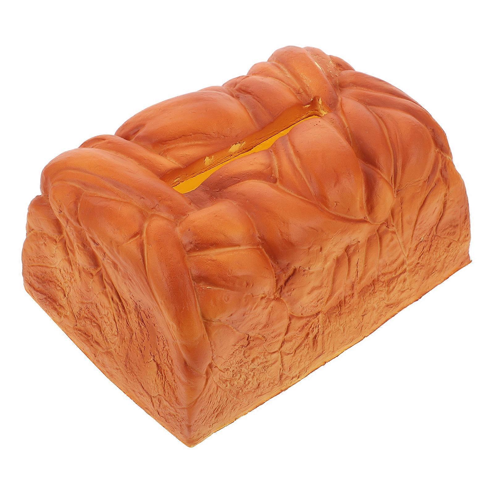 Cartoon Bread Tissue Box Holder Loaf Shaped Napkin Dispenser Soft Sponge Easy to Clean for Home Dorm Office Restaurant Hotel Car Use