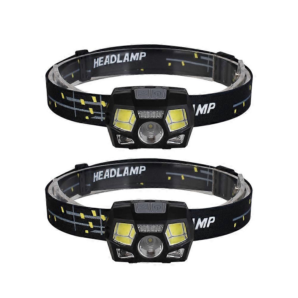 Motion Sensor Headlamp XPE COB LED Rechargeable Headlight for Camping, Fishing, Hunting – USB Powered, Hands Free Operation