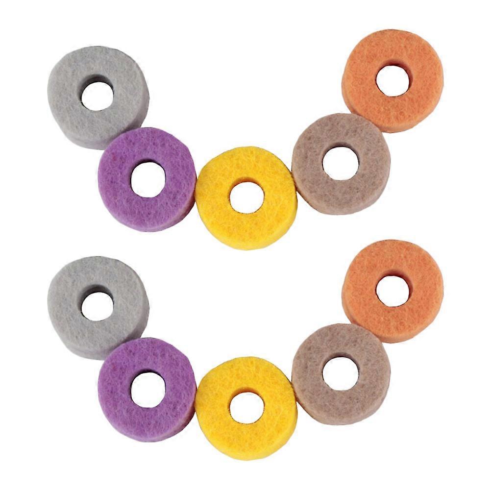 20pcs Cymbal Protective Felt Pads Durable Drum Accessories Standard Easy Install No Damage to Cymbals Random