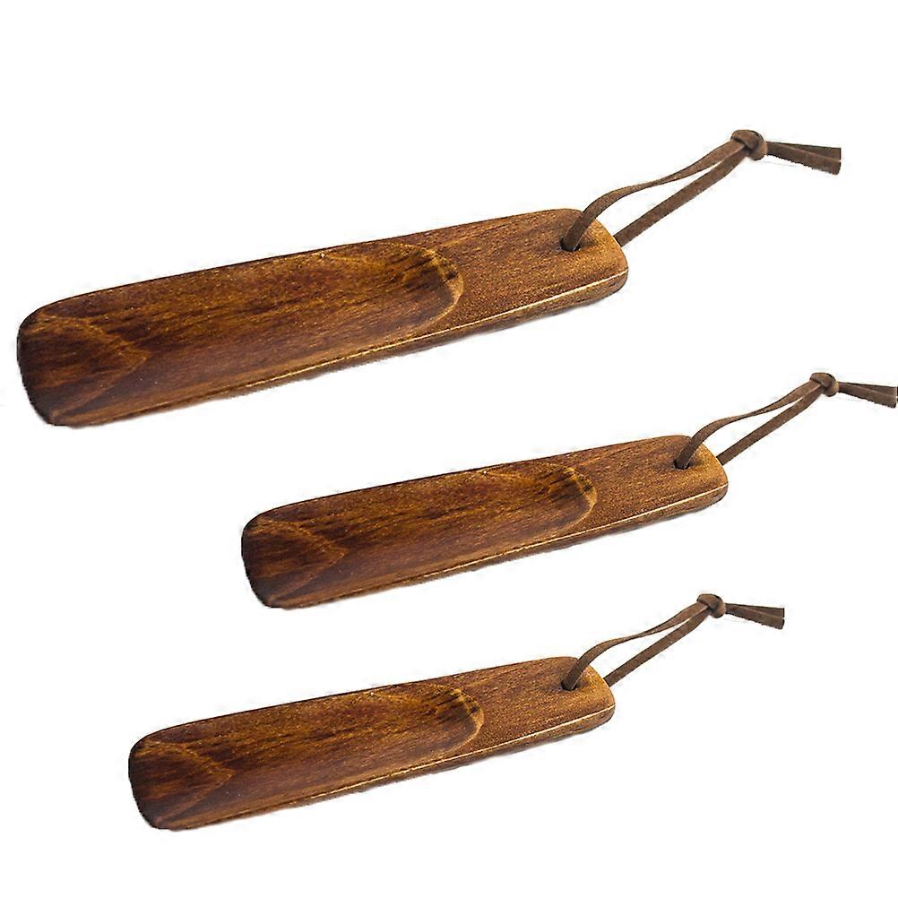 Durable Wooden Shoehorn with Long Handle – Lightweight Solid Wood Shoe Lifter Tool for Easy Shoe Wearing and Convenient Hanging Strap