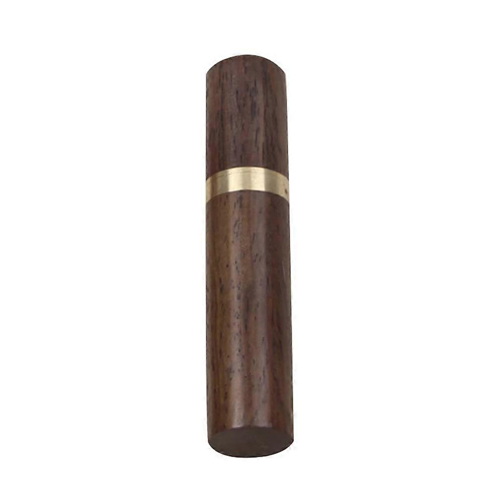 1 Pc Sandalwood Toothpick Storage Tube Wood Portable Toothpick Holder DIY Hand Stitch Small Object Storage Tube Black brown
