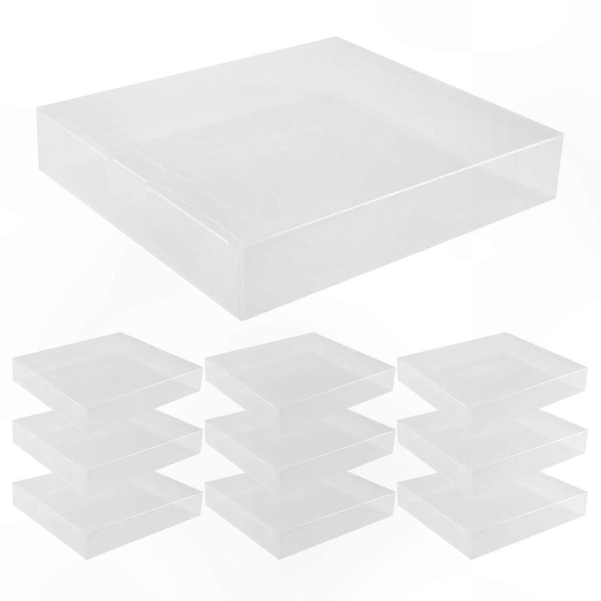 Protective Storage Case for CDs, Clear Display Box, 143x126x25mm Size