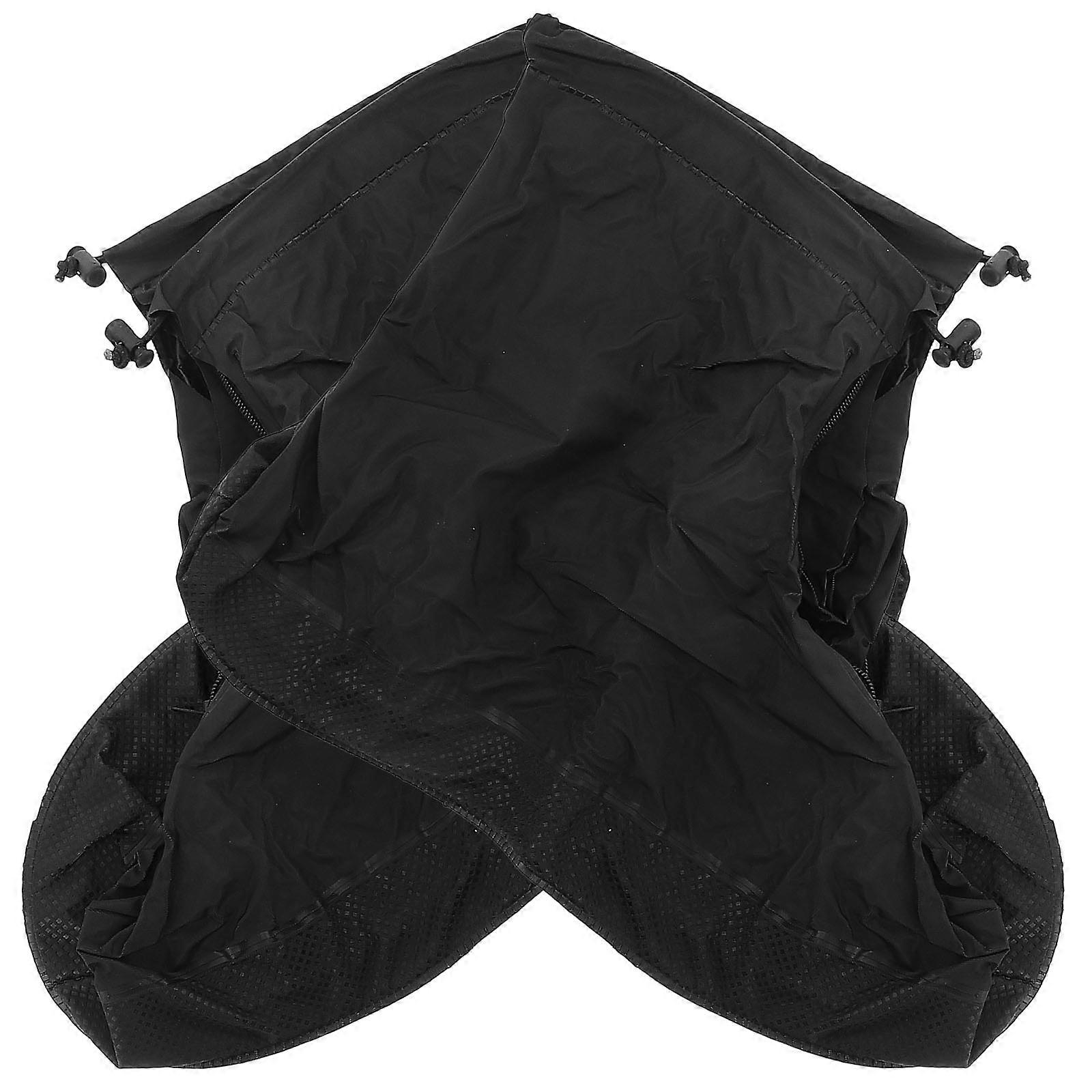 Reusable Rain Shoe Covers with Nonslip Bottom and Zipper for Adult Shoe Use Black PVC Size XXL