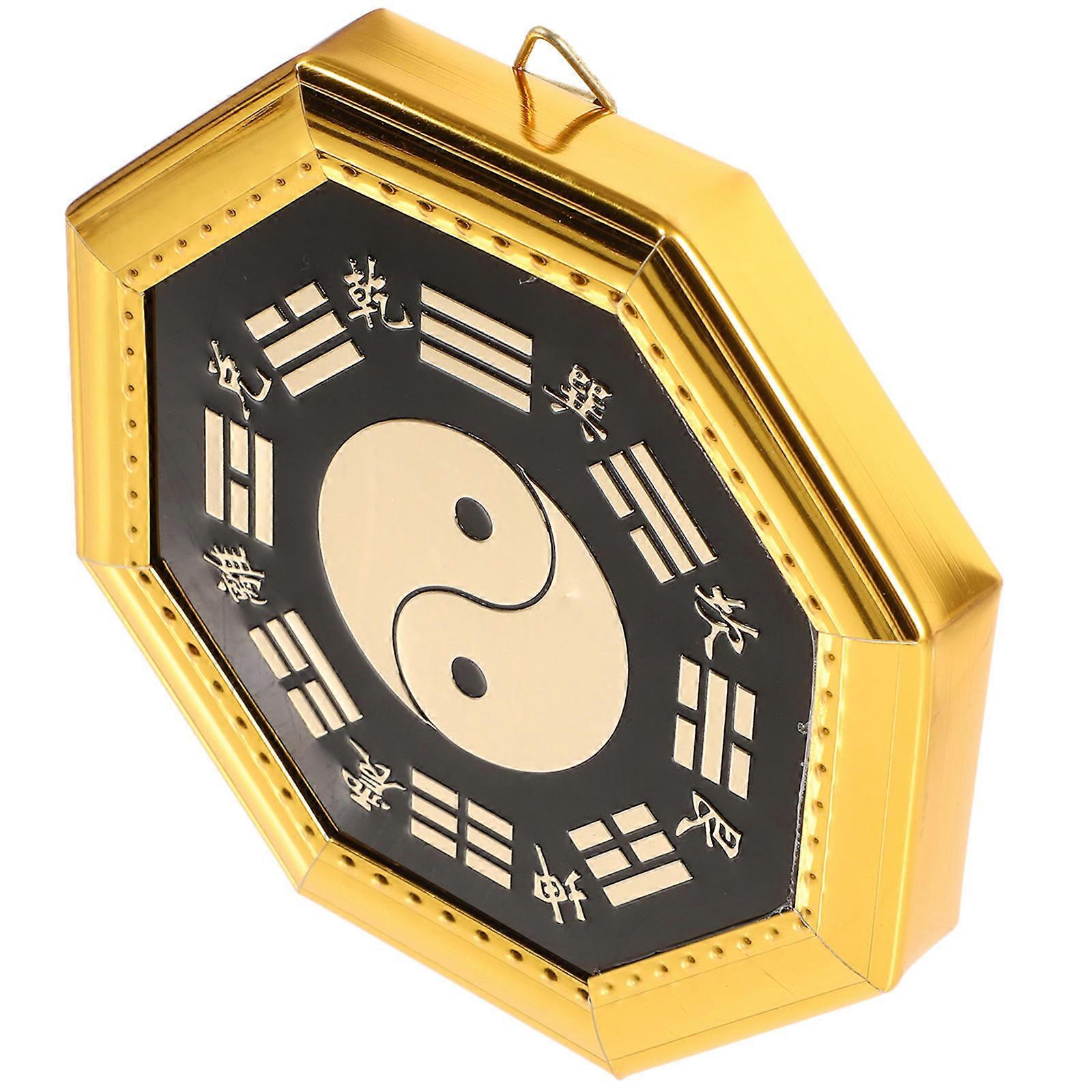 Alloy Eight Diagrams Pendant   Traditional Blessing Decoration Mirror for Home or Office Use, Elegant Craftsmanship & Versatile Design