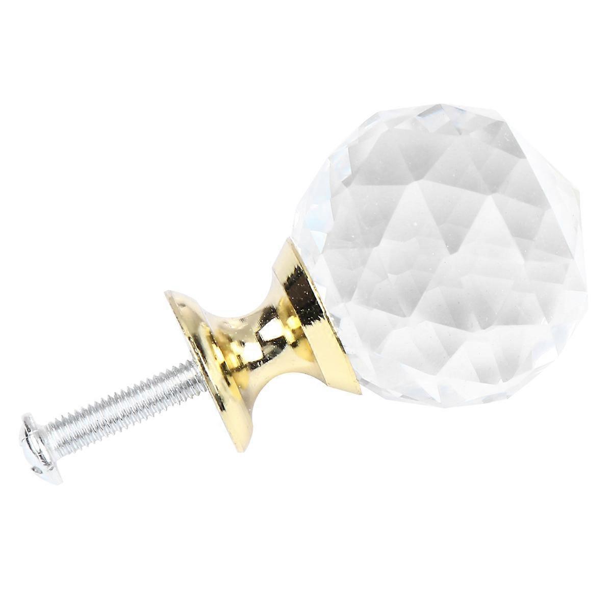 10pcs Crystal Ball Shaped Cabinet Pull Handles Durable Drawer Handles for Home Daily Use Golden