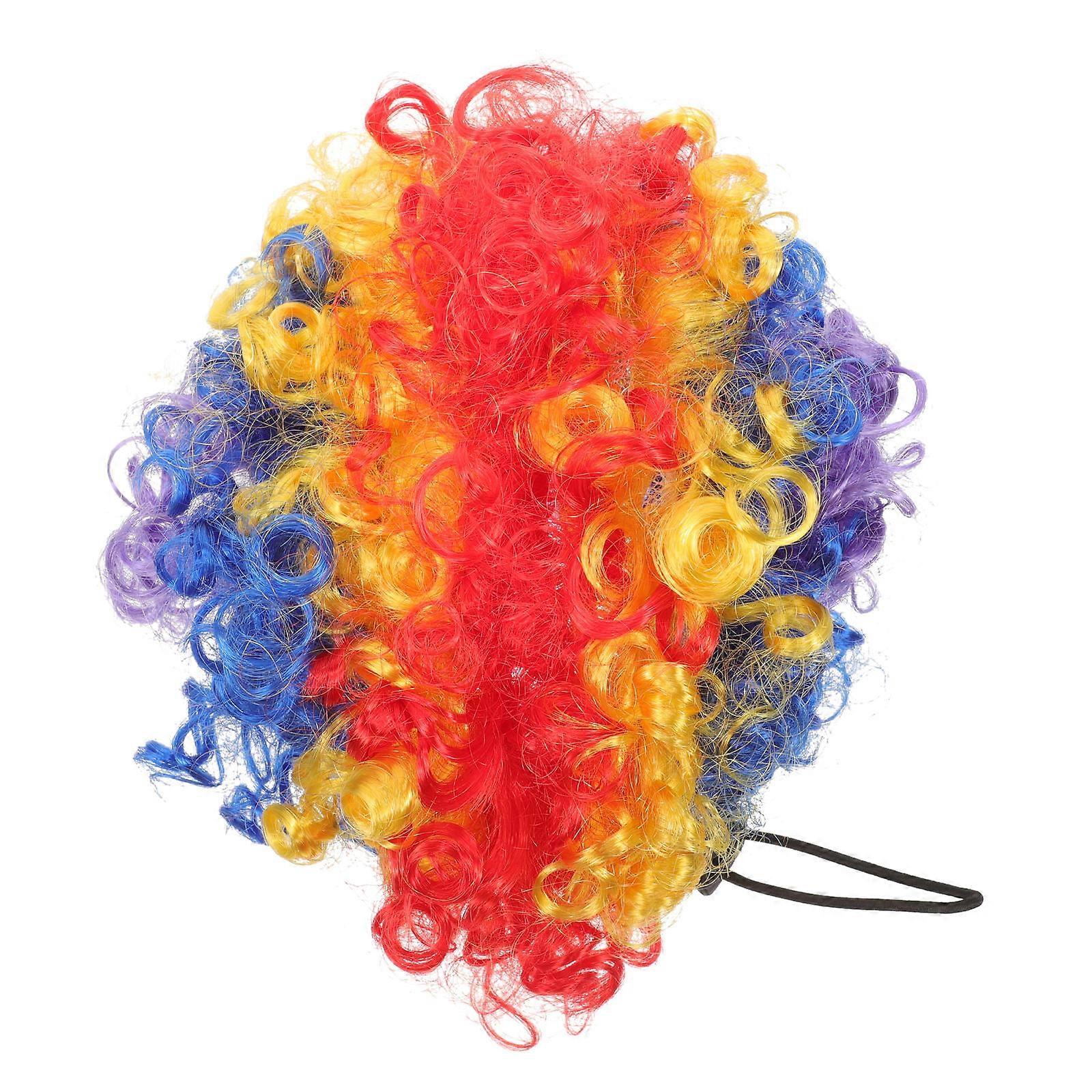 Nylon Fiber Dog Clown Wig for Pet with Assorted Color Adjustable Elastic Strap Suitable for Cats and Dogs