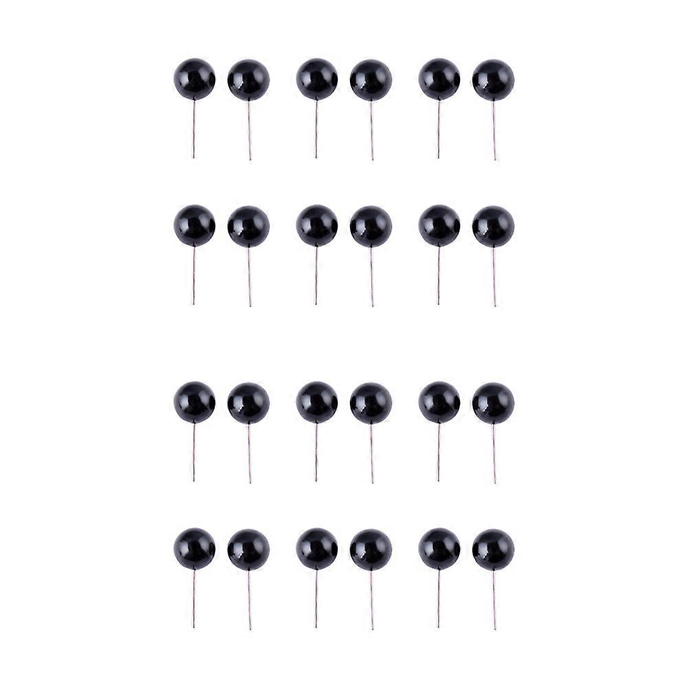 8 مللي متر عيون السلامة البلاستيكية سوداء حبة دمية عيون DIY حرفية صنع الملحقات لإبرة تلبيد دمية دمية أفخم 100 قطعة