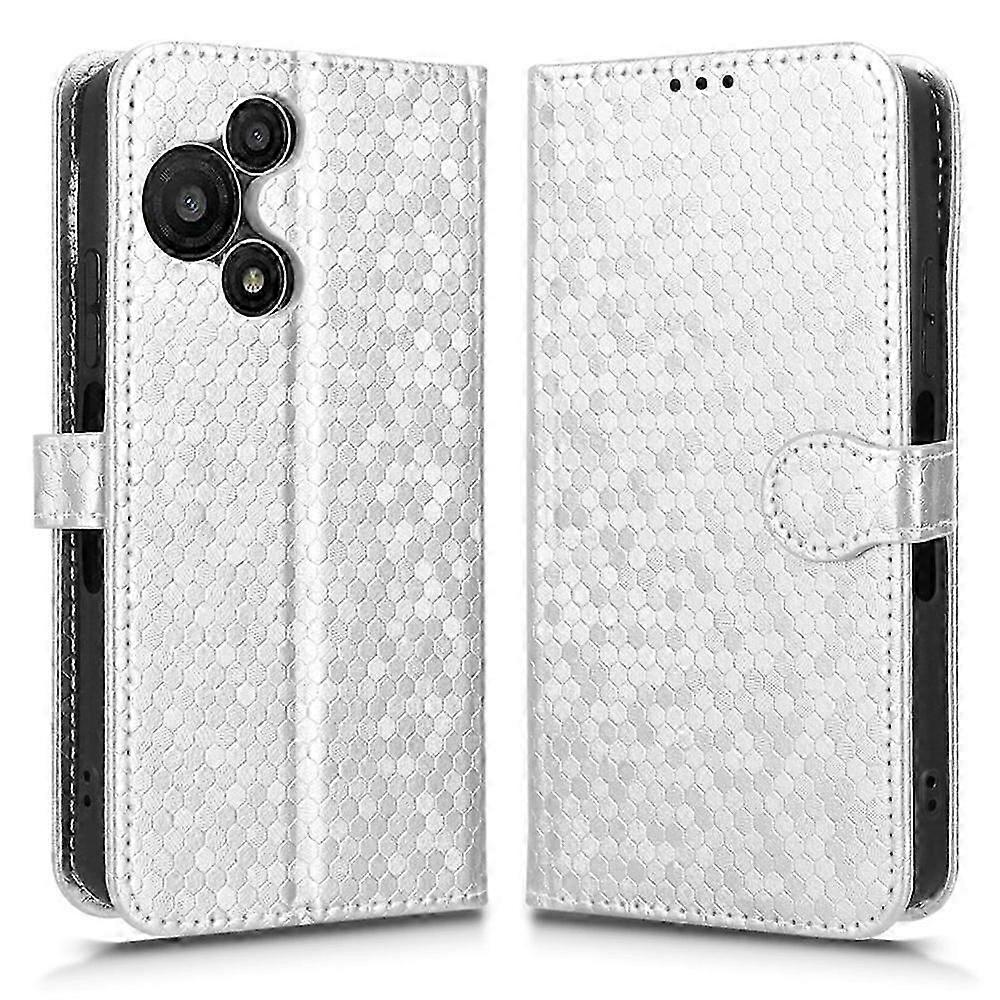 For TCL 60 SE NxtPaper 5G Wallet Case Dot Pattern Imprint PU Leather Phone Cover with Wrist Strap
