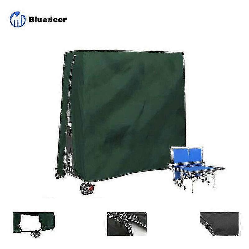 Waterproof & Dustproof Outdoor Table Tennis Table - Green 165 x 70 x 185 cm for Garden, Patio & Backyard Fun
