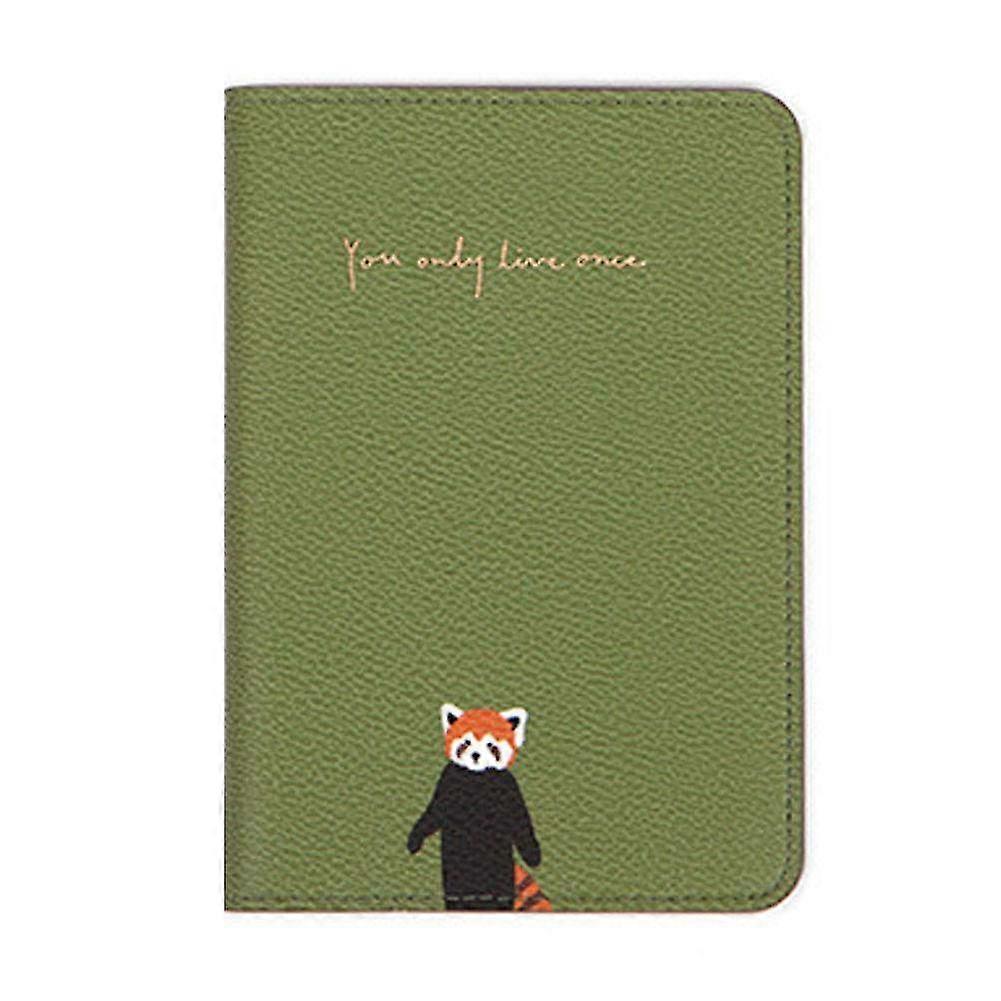 Multi-Function Travel Passport Holder & Card Case Organizer - Green Panda Design Protective Package for Travel Essentials