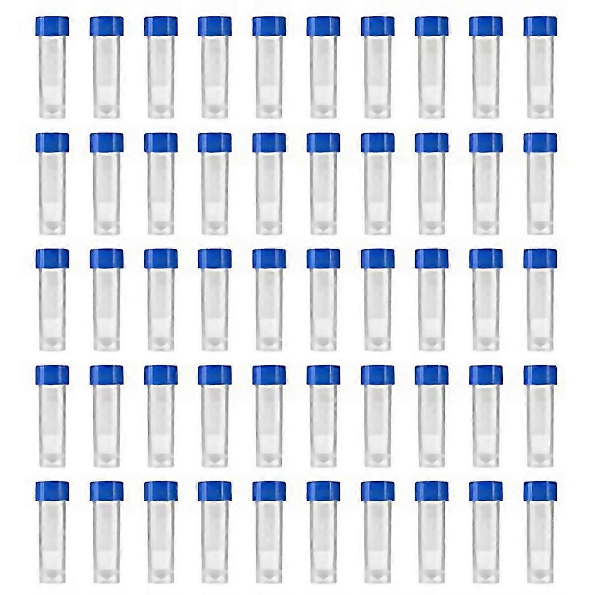 200pcs 5ml Plastic Graduated Vial Storage Container Test Tubes