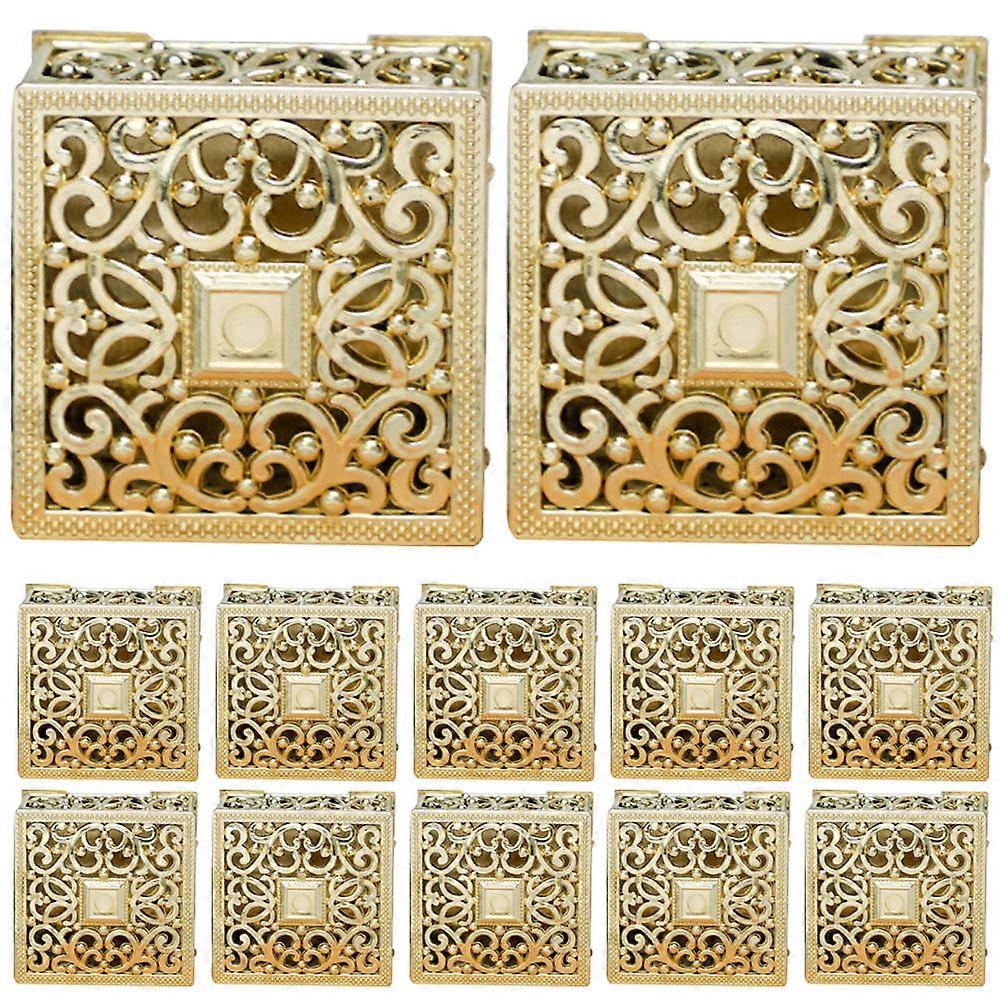 Golden Plastic Candy Boxes for Pet Use Compact Light Weight Design 12Pcs