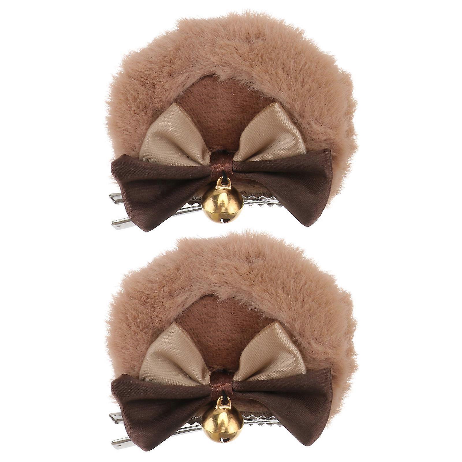 Épingle à cheveux double bowknot créative, conception d’oreilles d’ours, s’adapte à divers thèmes de costumes