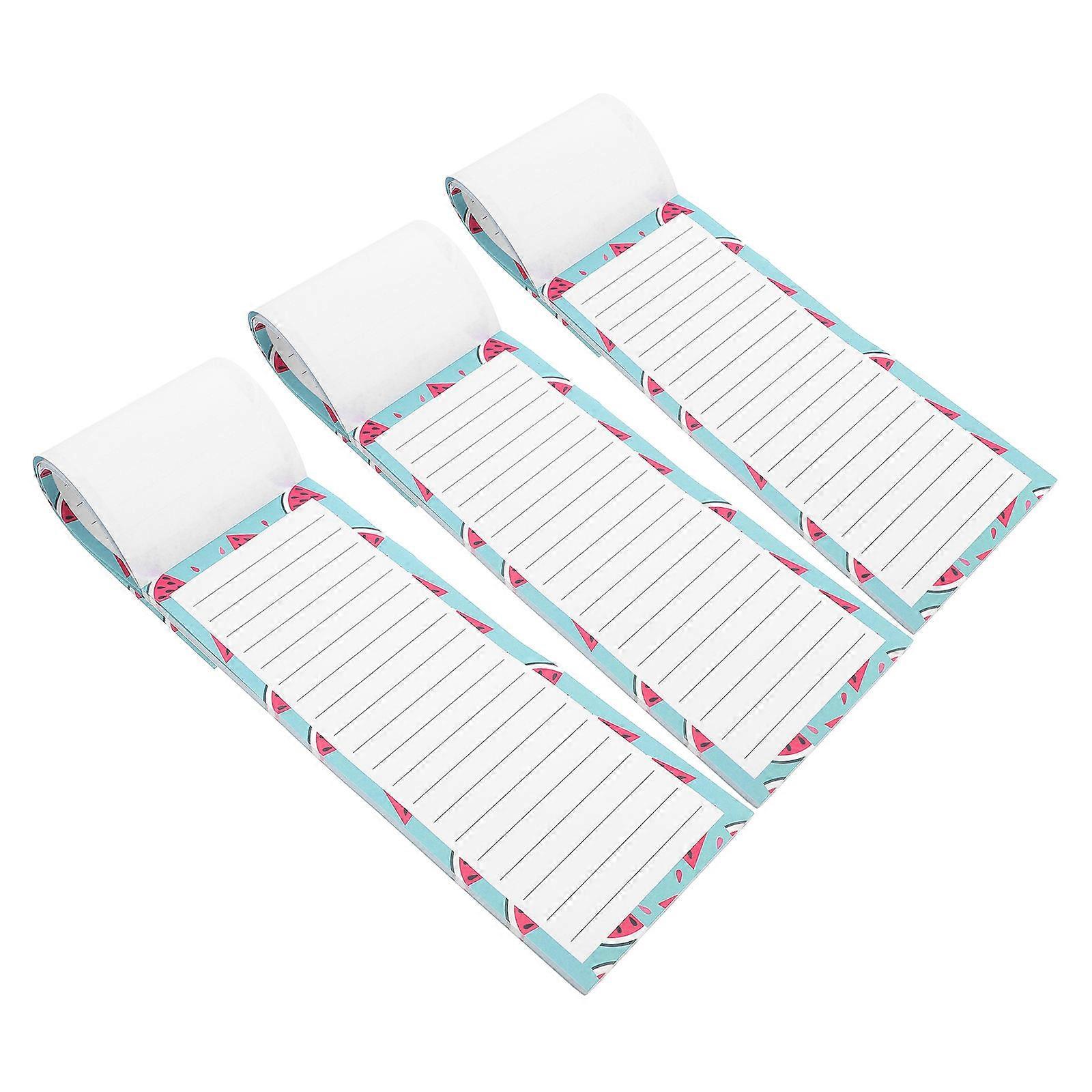 Fridge Magnetic Notepad 3Pcs for Restaurant Use Magnetic Memo Tracking Efficient Writing Surface