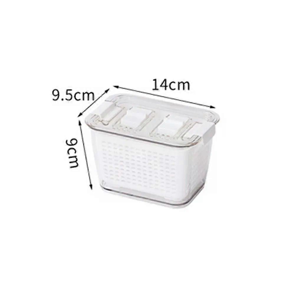 Plastic Storage Box Fridge Fruit Vegetable Container With Lid Kitchen Organizer Drying Rack Home Shelf Dinnerware Dish Rack
