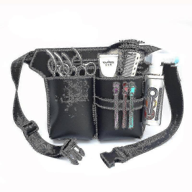 Hair styling tool set, Black, Large capacity, Portable with a tieable belt