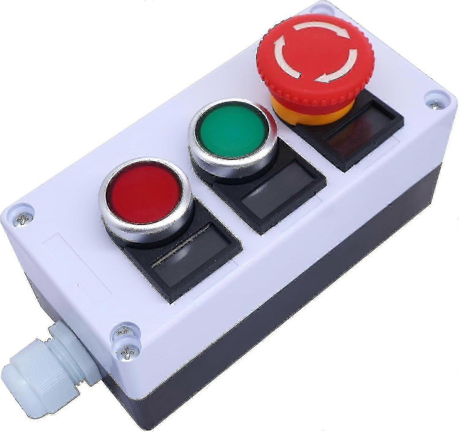 Emergency stop button switch, LA38 - 11, 1 normally closed and 1 normally open