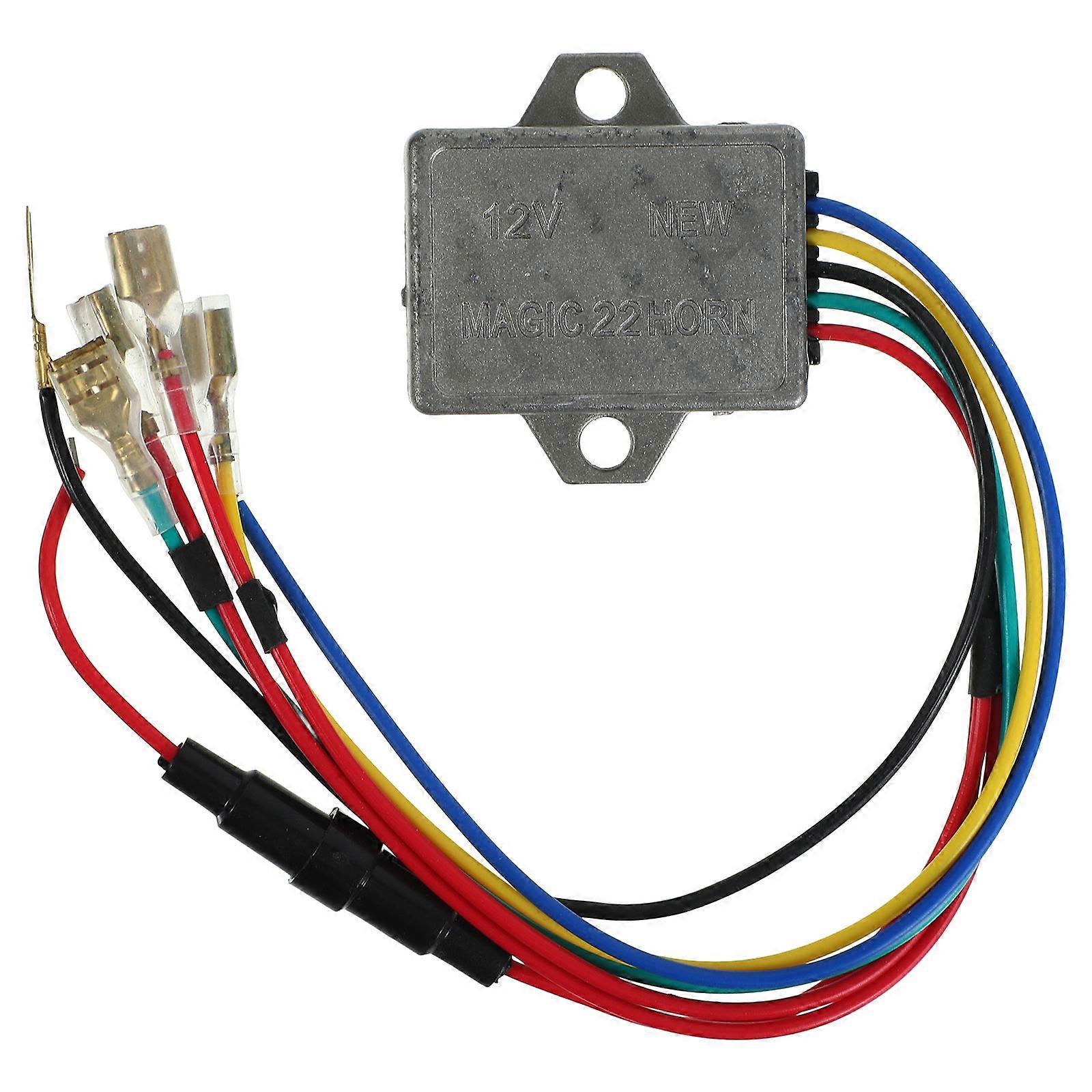 Motorcycle Horn Regulator Stabilizer Controller Multi Wire Replacement for Easy Installation Compatible with Motorcycles Reliable Performance All