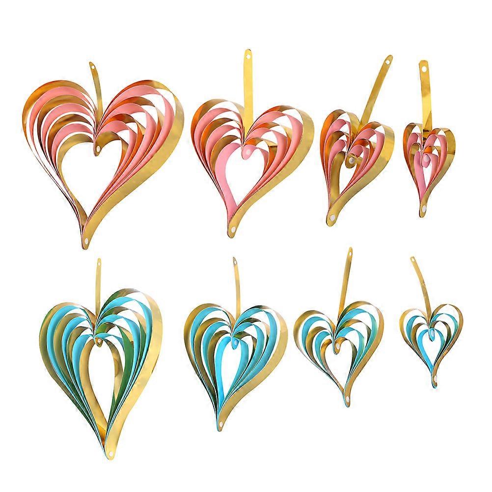 رومانسية 8 قطع عيد الحب القلب معلقة الزينة لمقترحات الزواج وأعياد الميلاد ديكور سقف متعدد الطبقات 25x25 سم