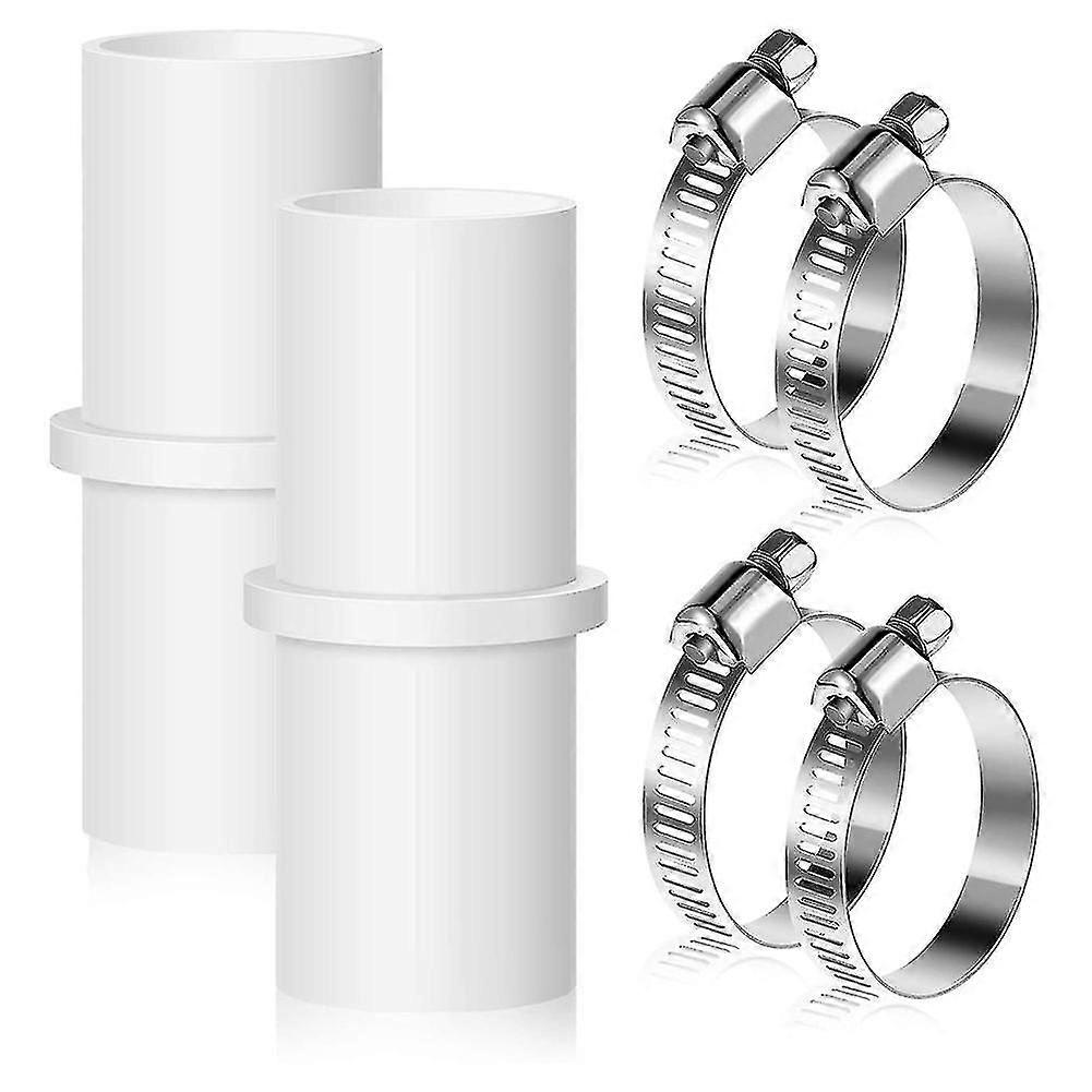 Washing Machine Drain Hose Connectors Extension Adapter 2 Pcs With 4 Hose Pieces