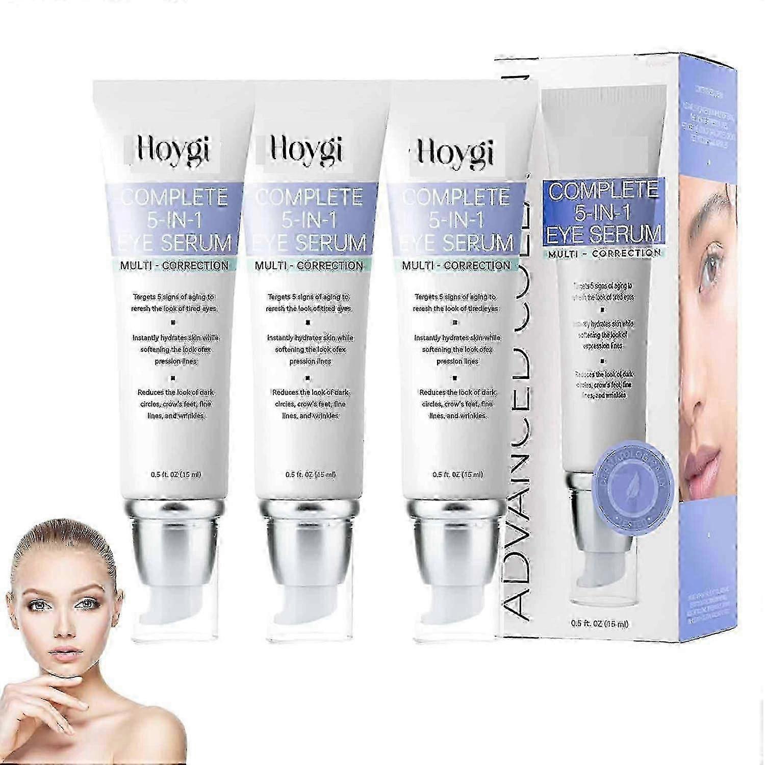 5-in-1 Eye Serum, Anti-Ageing Eye Cream with Retinol and Hyaluronic Acid, Anti-Wrinkle Eye Cream, Firming Eye Care for Dark Circles and Wrinkles