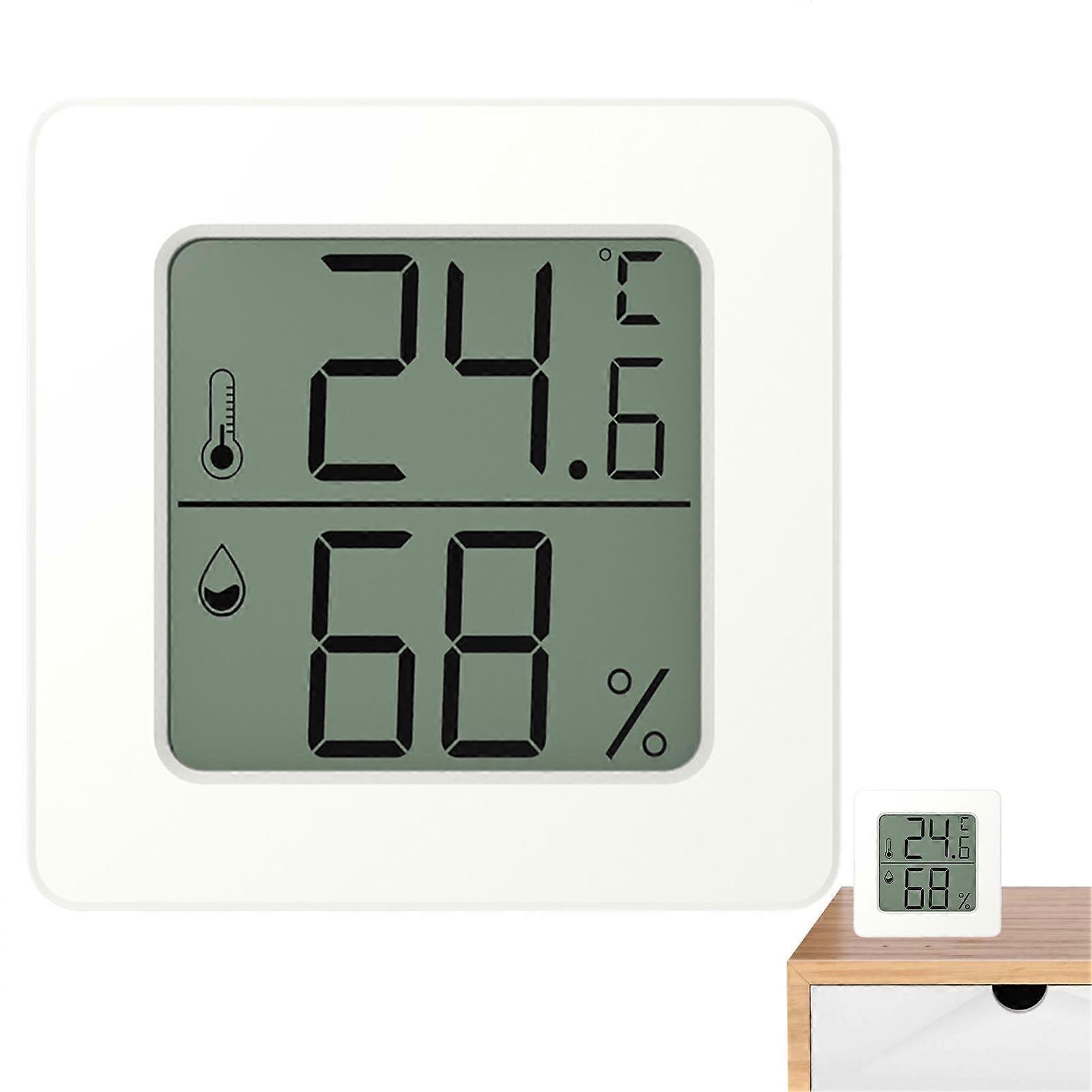 Humidity Meter, Hygrometer for Monitoring Humidity and Temperature, White