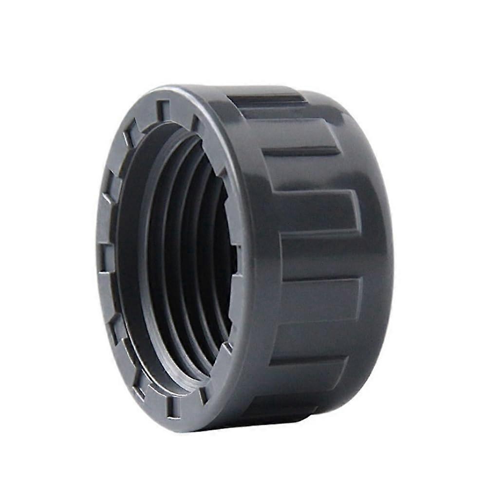 PVC Threaded Cap 1/2-Inch to 2-Inch Female Connection for Water Supply, Grey, 2-Pack (1.2 Inch Size)