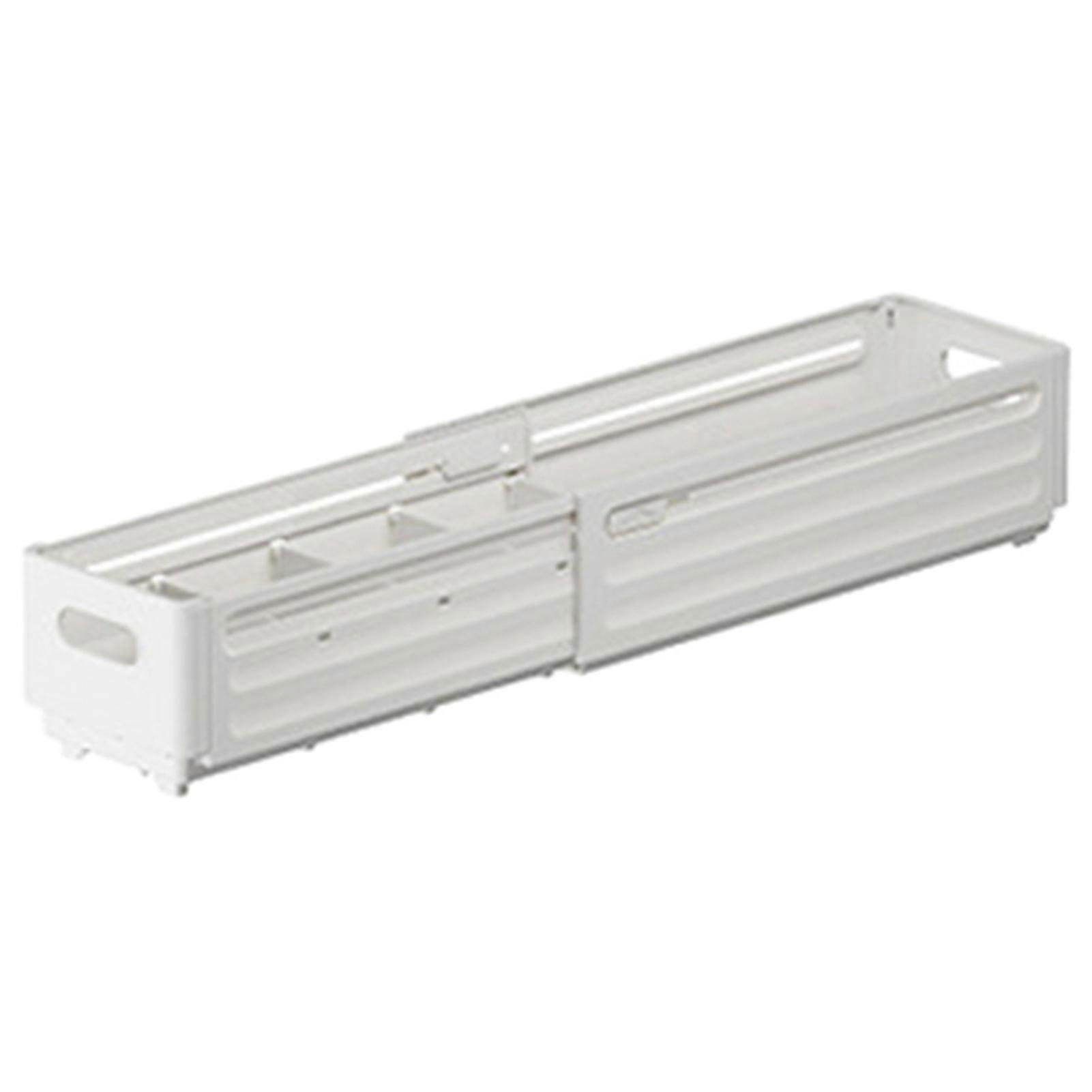 Extendable Plastic Drawer Organizer Adjustable Length Kitchen Spice Storage Box