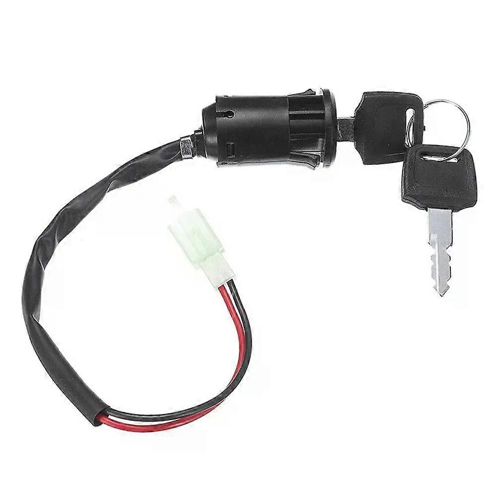 1x Ignition Key Switch On/Off Push In Type 2 Wire Male 63mm Terminal Plug Fitting For Motorcycle Dirt Bike Go-Kart Or ATV