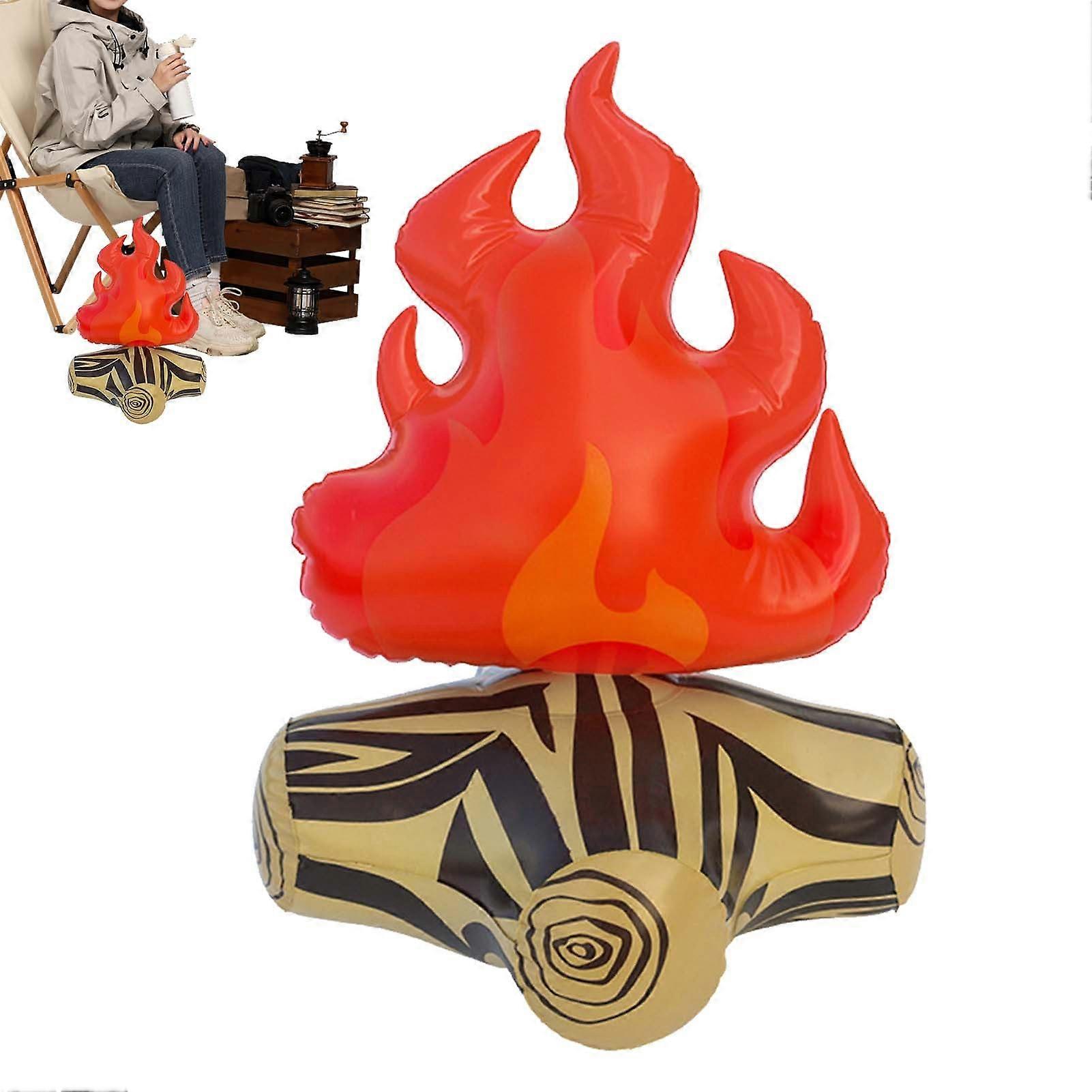 Artificial with a compact camping decoration featuring a 3D effect for a flame look, for night parties, set design, and bedrooms.