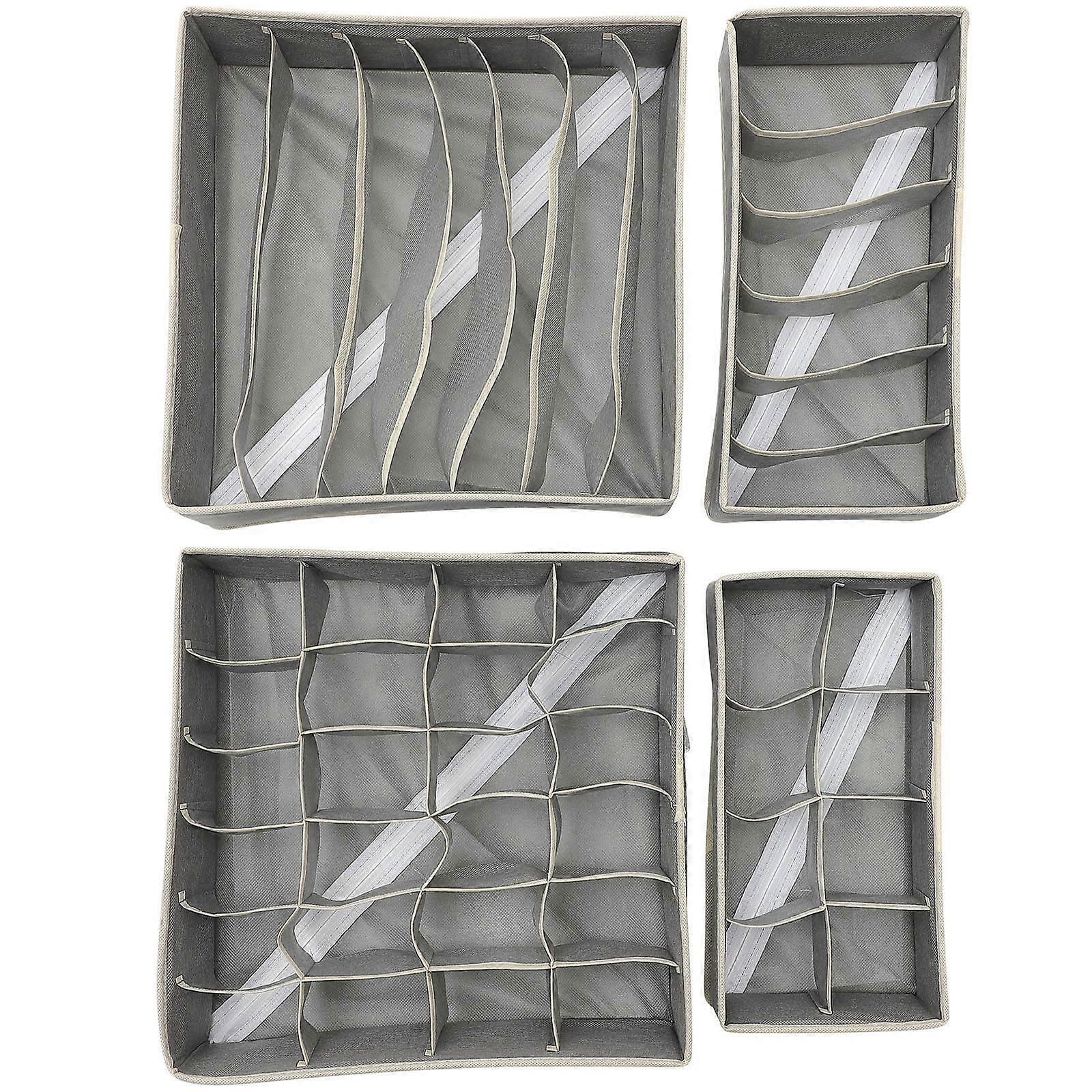 Wardrobe Organising Dresser Drawer Organizer Scarf Organizer for Drawer Sterile Multi Color Storage 4Pcs