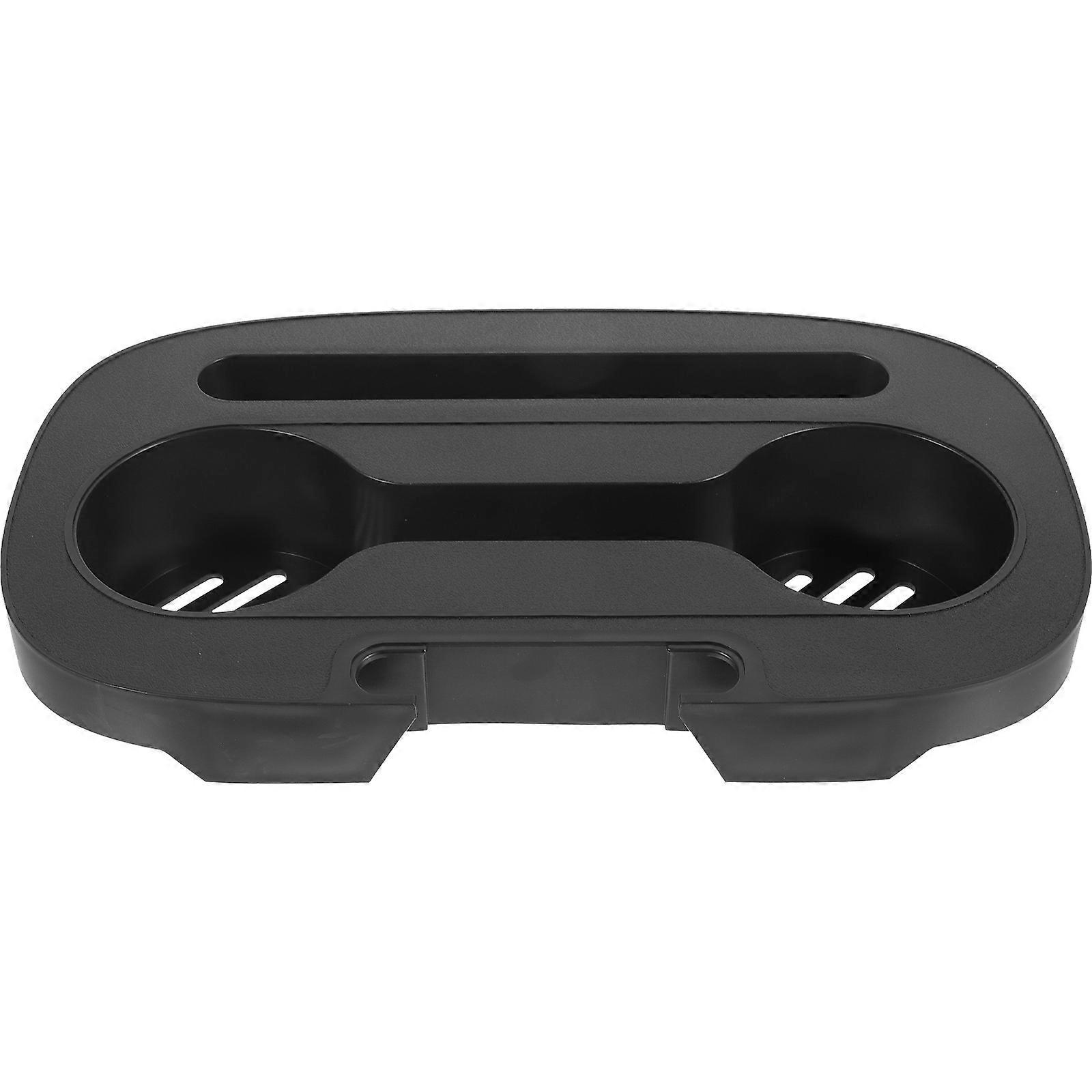 Beach Chair Cup Holder Tray for Camping Adults Plastic Black Multi-Use Storage Function 1Pack