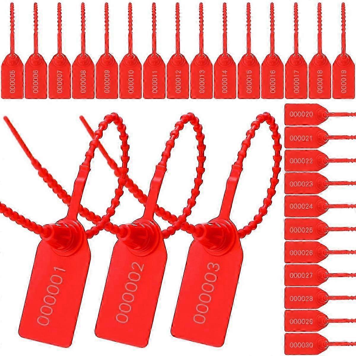 Plastic Tamper Seals, Numbered Zip Ties & Security Tags - 300 Pcs Total, 250mm Length, Disposable Self-Locking for Signage
